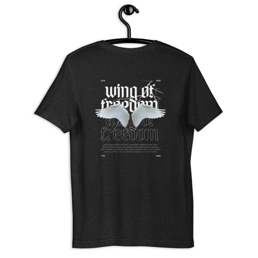 Wings Of Freedom Unisex Black T-shirt